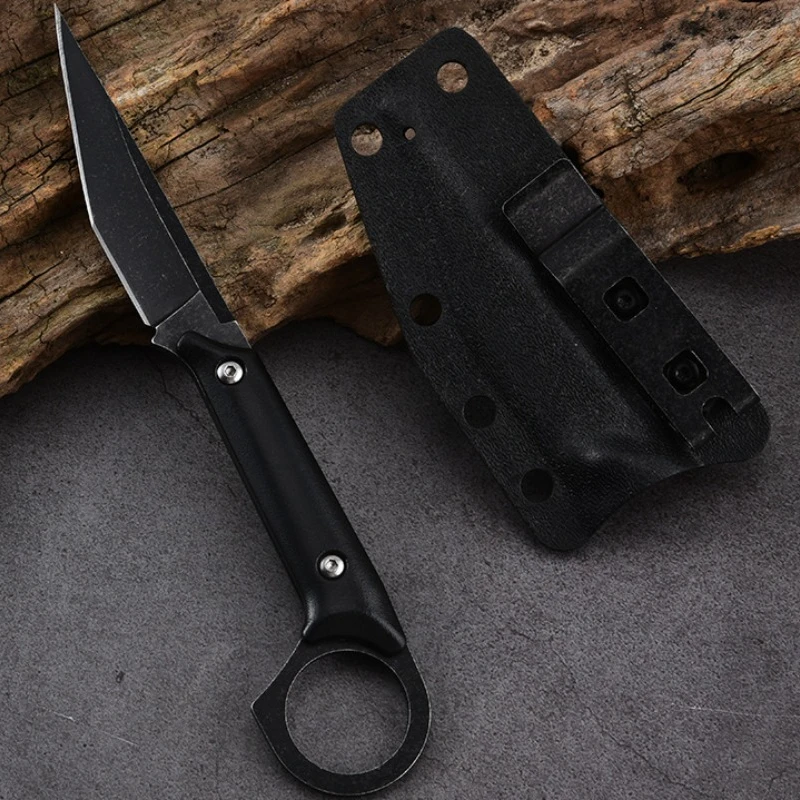 

New Outdoor Hunting Tactical Straight Knife 440C Steel High Quality Portable Fixed Knife Outdoor Camping Survival Knife EDC