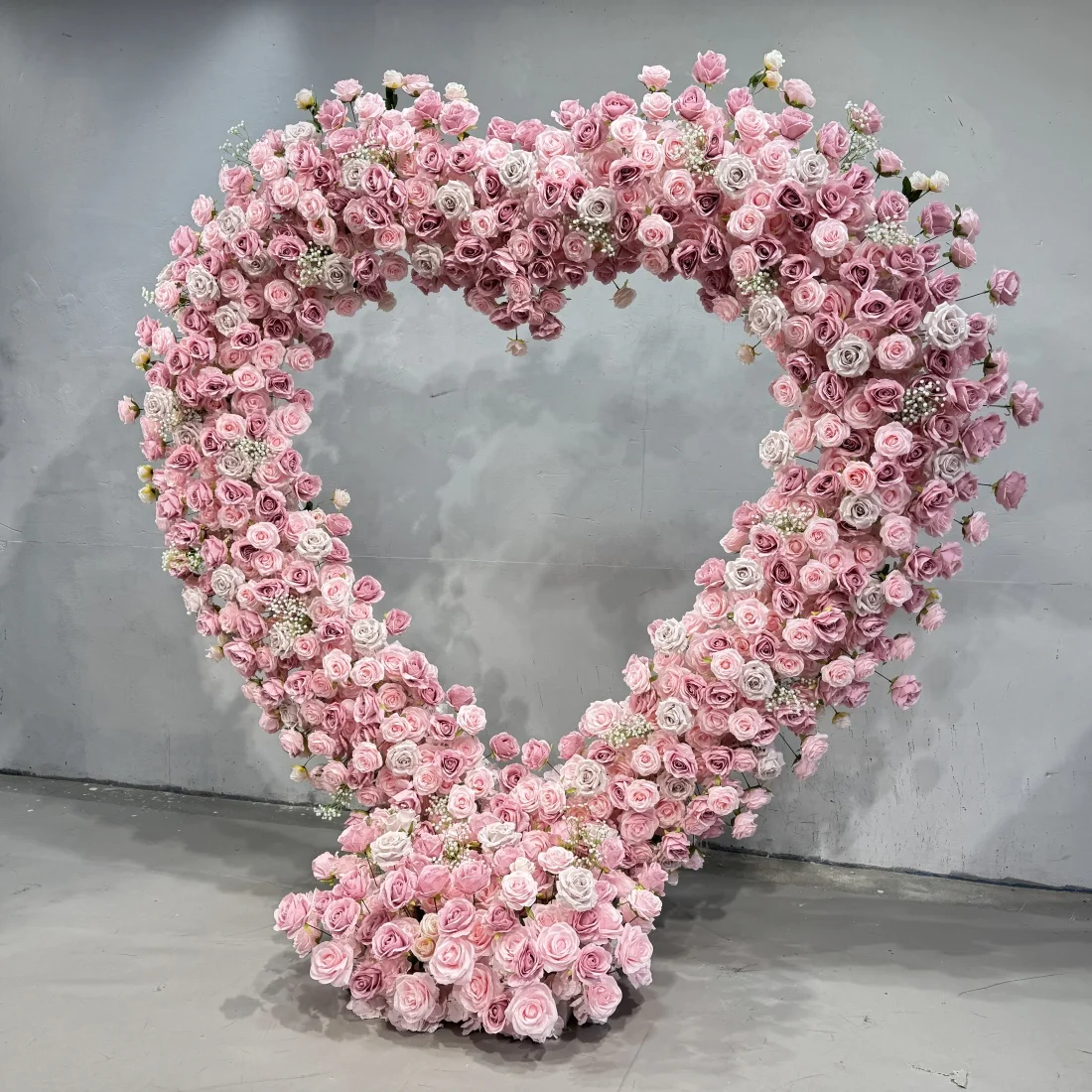 High Quality Customizable Pink Flower Arch For Christmas Wedding Party Decoration Artificial 'Wish Love' Language