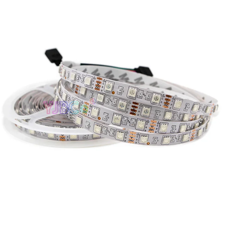12V Dc 5M Rgb/Rgbw/Rgbww/Rgb + Cct Led Strip 60Leds/M Smd 5050 Rgb Cct Flexibele Lichtbalk Rgb + Wit/Warm Wit Lampband Ip30/Ip65