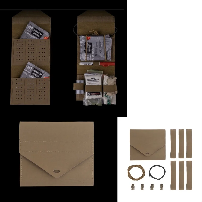 

First Aid Insert Pouch | Hook & Loop Compatibility Modular Organizer | For Wilderness Adventure Accessories