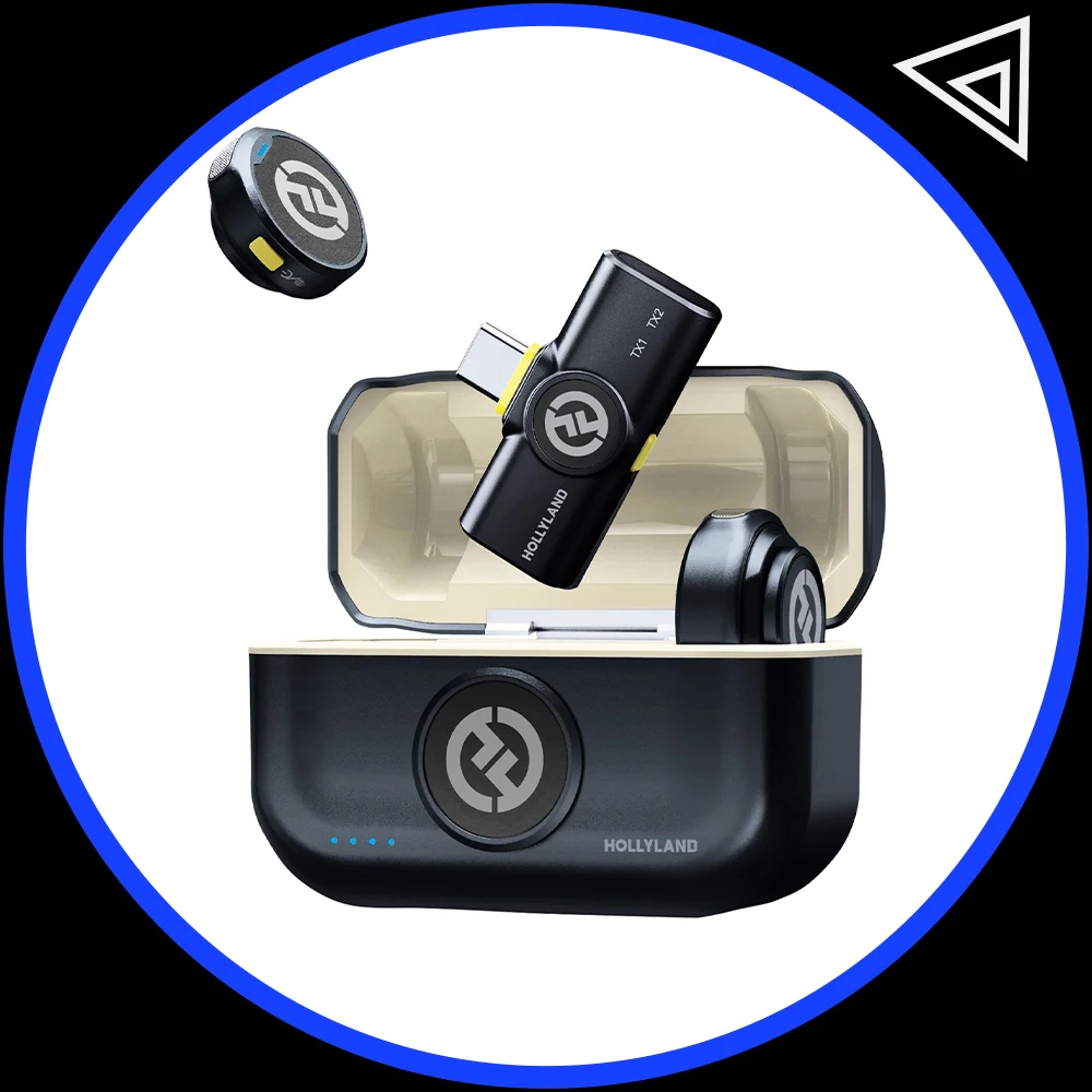 Hollyland Lark M2 micrófono Lavalier inalámbrico para iPhone Android cámara cancelación de ruido para grabación de vídeo micrófono de Streaming