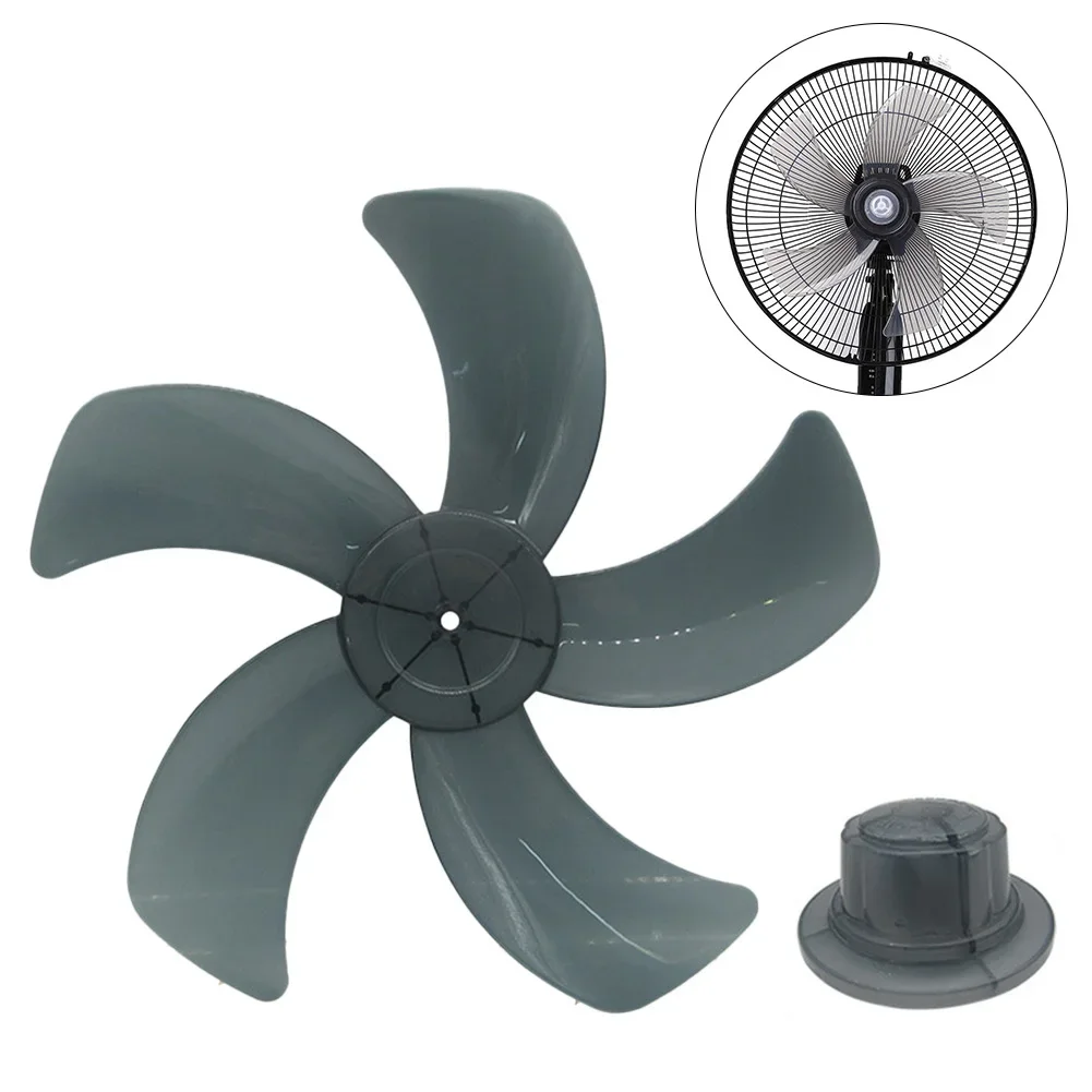 

16Inch 3/5 Leaves Plastic Fan Blade Electric Fan Accessories Household Standing Pedestal Fan Blade Table Fanner With Nut Cover