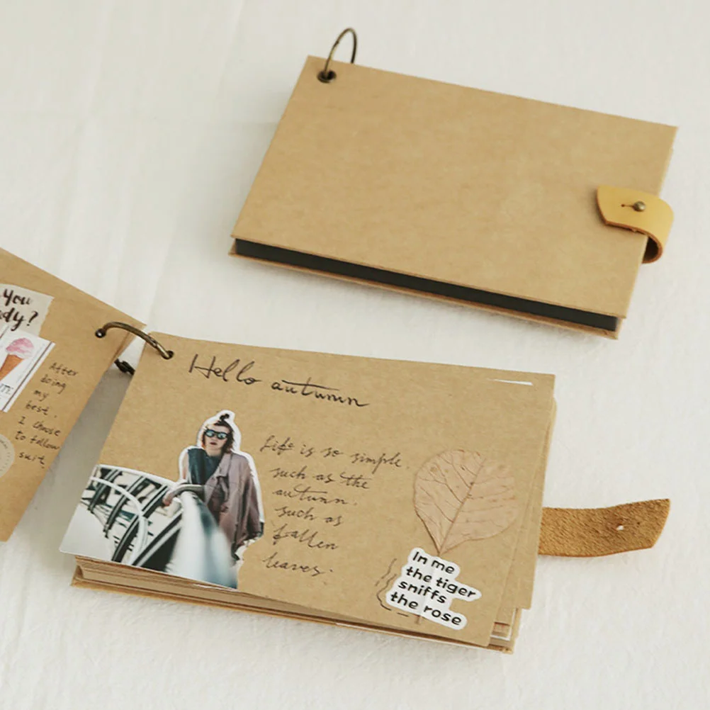 s High Durability Vintage Paper Notebook Blank Scrapbook Writing Book Schedule Notepad Grid Composition Planner Home