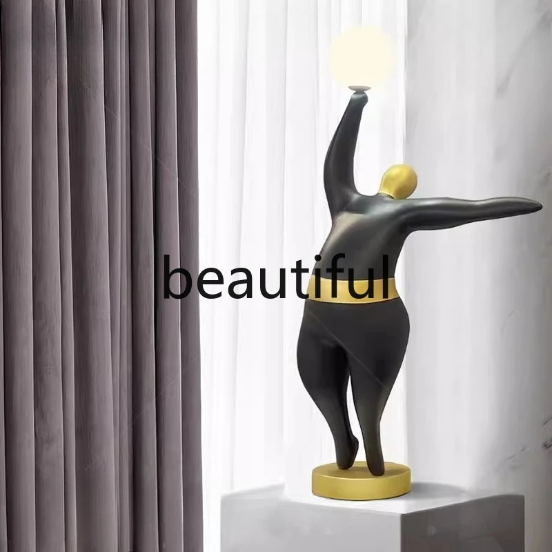 

Creative humanoid sculpture home accessories desk lamp model room front desk light luxury desktop decoration ornament lamp