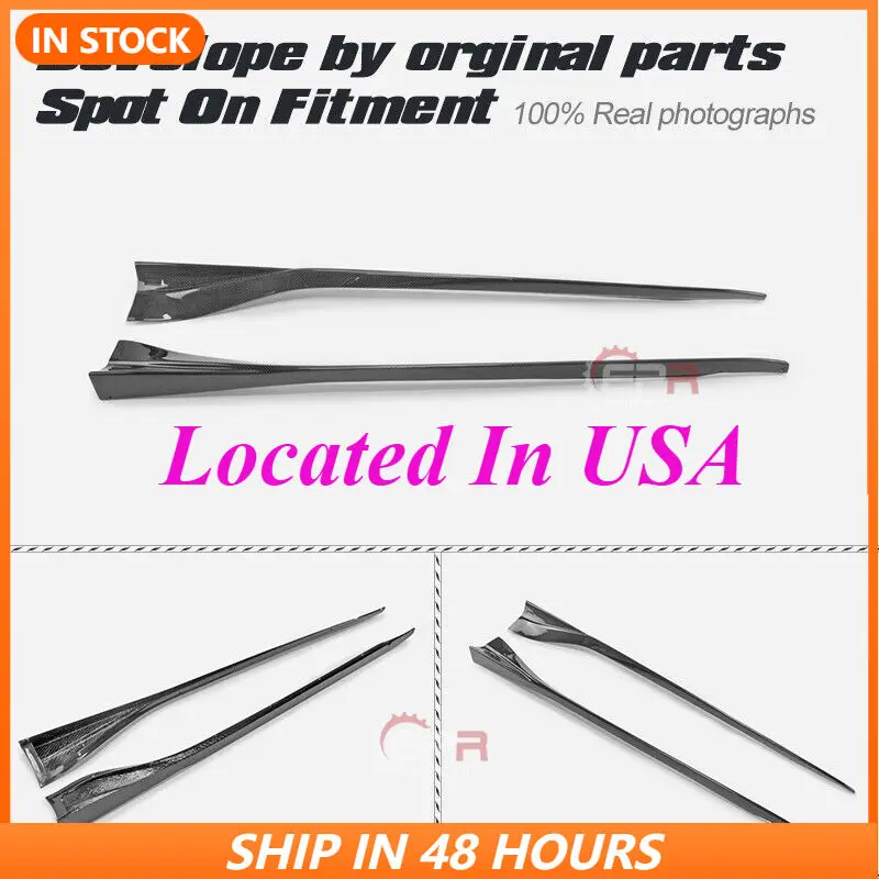 For Toyota GR86 ZN8 Fit Subaru BRZ ZD8 Dry Carbon Side Skirts Extension Addon