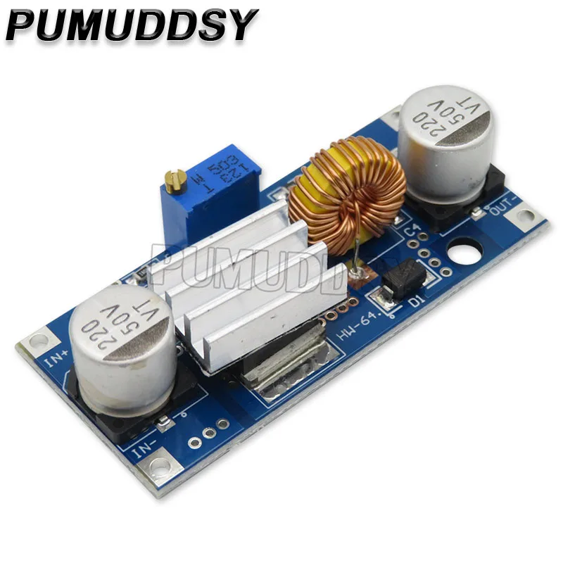 5A DC-DC 4-38V To 1.25-36V 24V 12V 9V 5V Step Down Adjustable Power Supply Module LED Lithium Charger With Heat Sink XL4015
