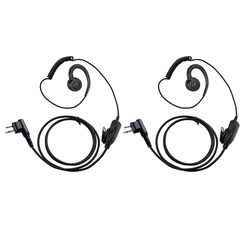 Walkie Talkie Earpiece Headset with PTT Mic,Compatible with Motorola CP200,CP200D,CLS1110, CLS1410, CLS1450, GP300, GP308, 2 Pin