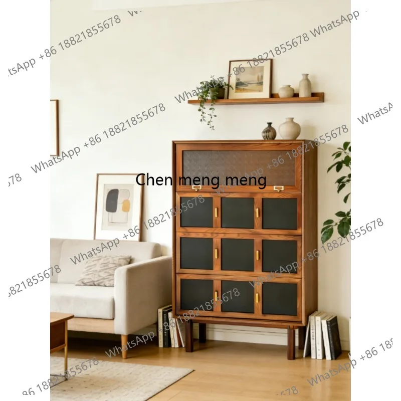 

Solid wood vintage entryway, living room storage sideboard, bedroom storage sofa, wall side cabinet