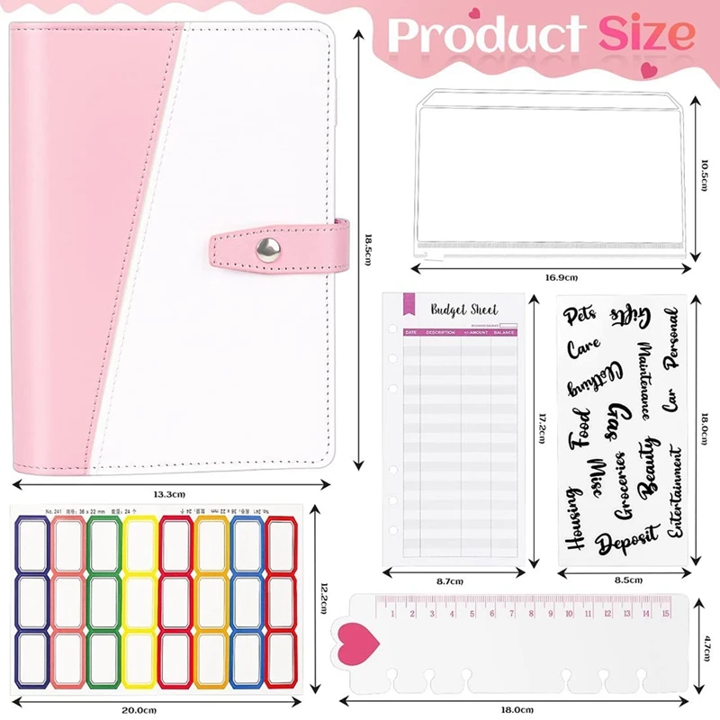 Budget Binder With Cash Envelopes,Cash Envelopes For Budgeting, Organizer For Cash, A6 Budget Binder For Saving Money