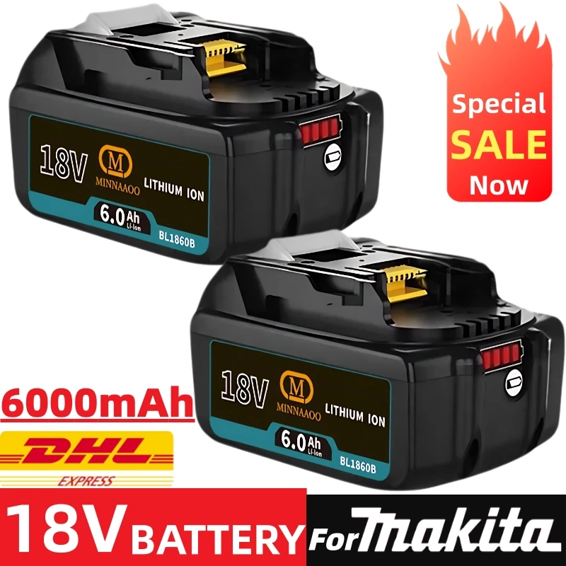 

Оригинальный литий-ионный аккумулятор Makita 18 В 6,0 Ач для BL1830BL1840BL1850BL1860B, оригинальный сменный аккумулятор для электроинструментов