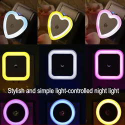 Mini LED Night light sensor controls 110V 220V EU PLUG Children's Night light children's life Roon heart lamp