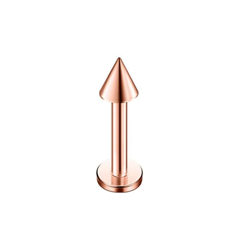 1PCS Stainless Steel Spike Labret Stud Nose Lip Helix Bar Stud Taper Tongue Piercing Ear Tragus Cartilage Earring Body Jewelry