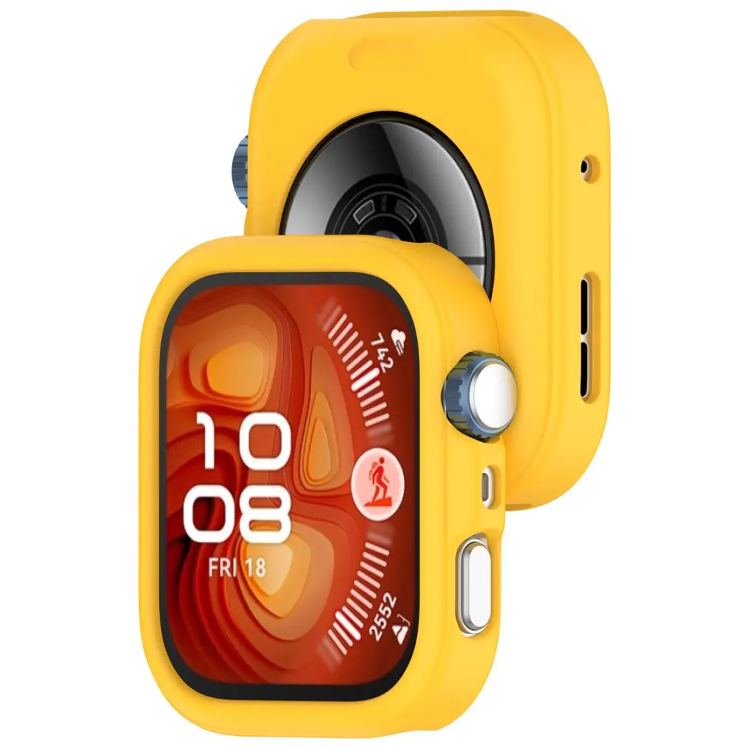 غطاء حماية من السيليكون الناعم لساعة Huawei Watch Fit4 Fit 4 Pro بإطار واقٍ ممتص للصدمات ومضاد للخدش والصدمات