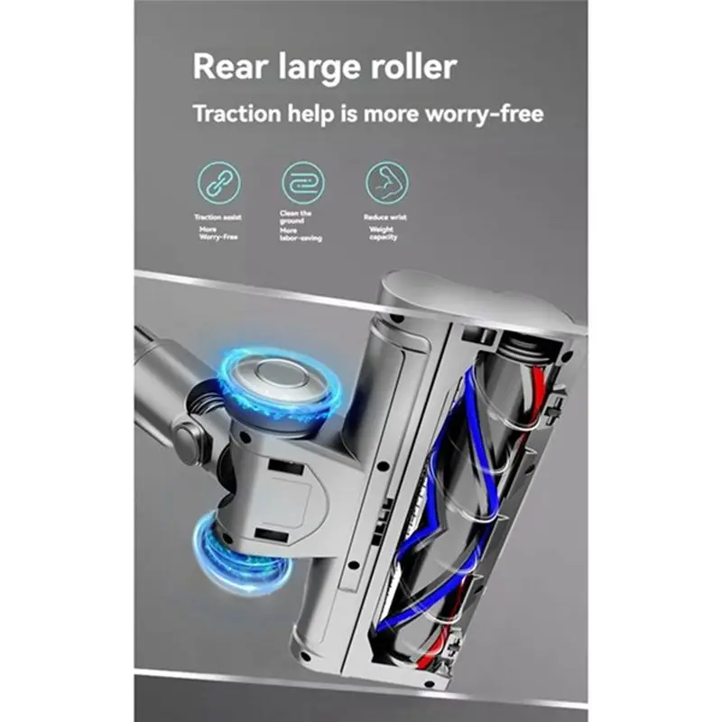 A68P-Direct Drive Brush Head For Dyson V7 V8 V10 V11 V15 Vacuum Parts With Dust Detect Green Light For Carpet Floor Clean