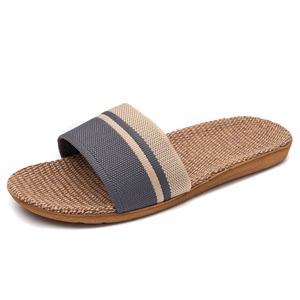 36-45 Plus Size Women\'S Slippers Flat Sandals Linen Lightweight Casual Summer Slippers Women