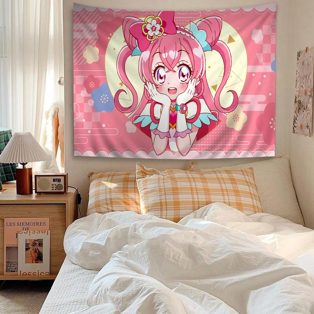 H-Hirogaru S-Sky! Precure Hanging Bohemian Tapestry Indian Buddha Wall Decoration Witchcraft Bohemian Hippie Cheap Wall Hanging