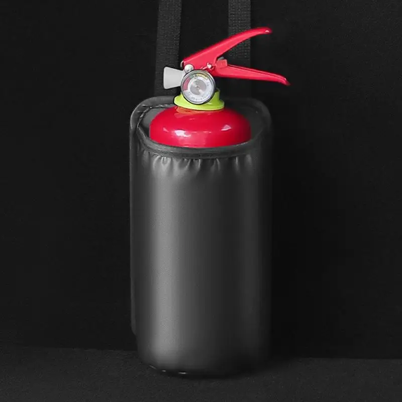 Car Fire Extinguisher Fixed Bag Multifunctional Strong Fire Extinguisher Bag Car Holder Pack Water Cup Storage For Seat