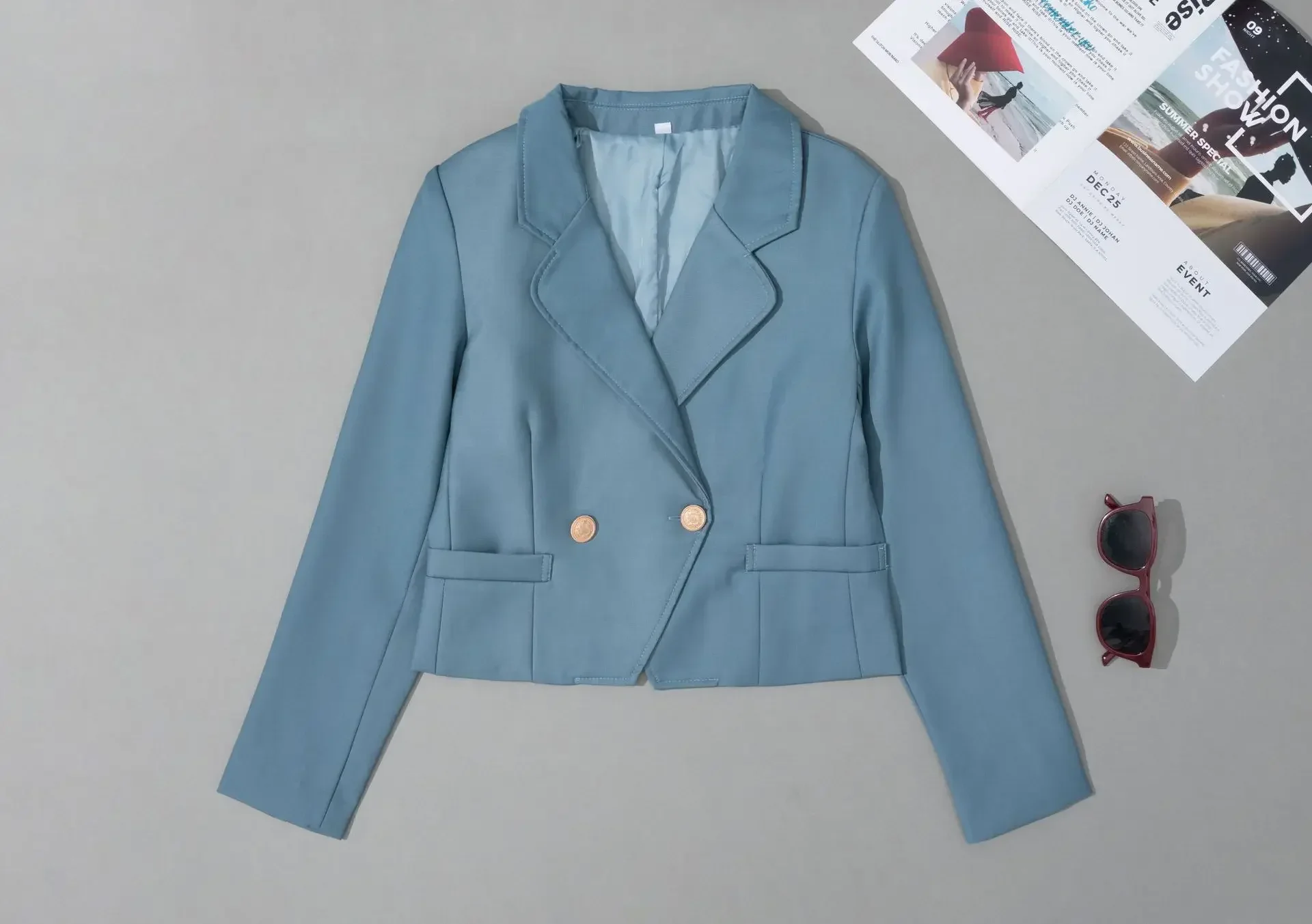 H391-Slim-fitting high-end cardigan long-sleeved suit jacket for women B69003