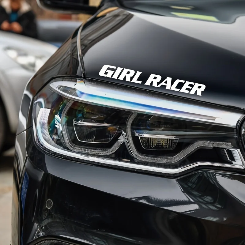 1PC GIRL RACER Motorcycle Stickers Car Window Bumper Decoration Motorbike Front Cowl Fuel Tank Side Fairings Helmet Vinyl Decals