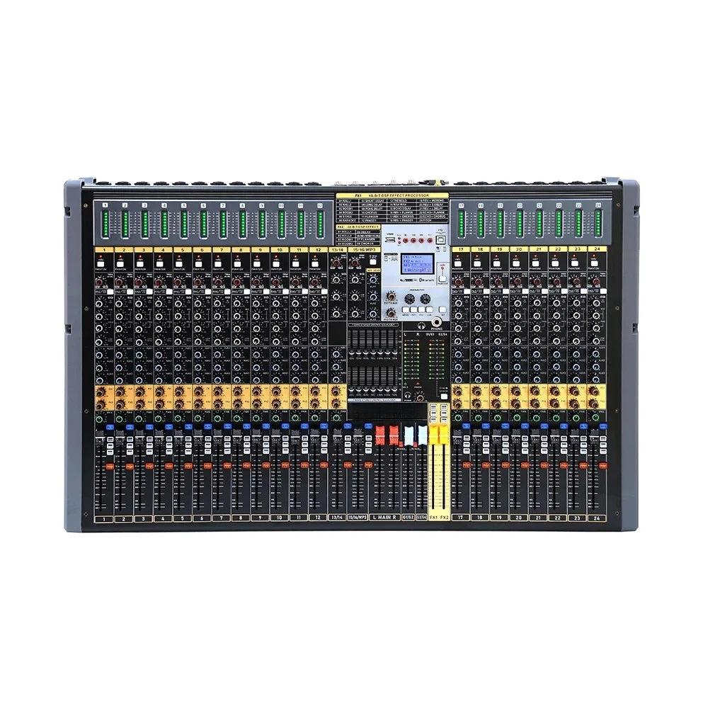 

НОВИНКА: Профессиональный аудиомикшер 100 мм с фейдерами, USB, 24 DSP, 24 канала для DJ-студии
