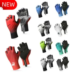 Cycling Half-Finger Gloves for Men Sports Sun Protection Breathable Outdoor Fishing Gloves Four-Season Non-Slip Fitness Gloves