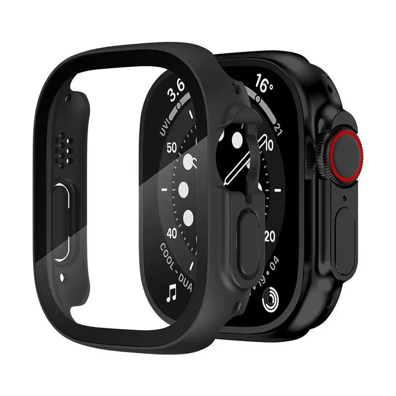 Full Coverage Hard Case Touch Sensitive Cover For Apples Watch 49mm HD 9H Tempered Glass Screen Protector Watch Accessories