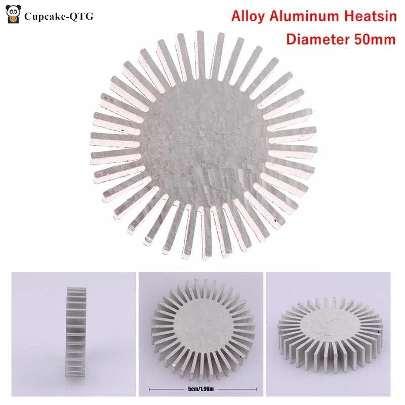 COB Radiator Diameter 50mm 3~7W High Power Led Heatsink Sunflower Solid Radiator Round Alloy Aluminum