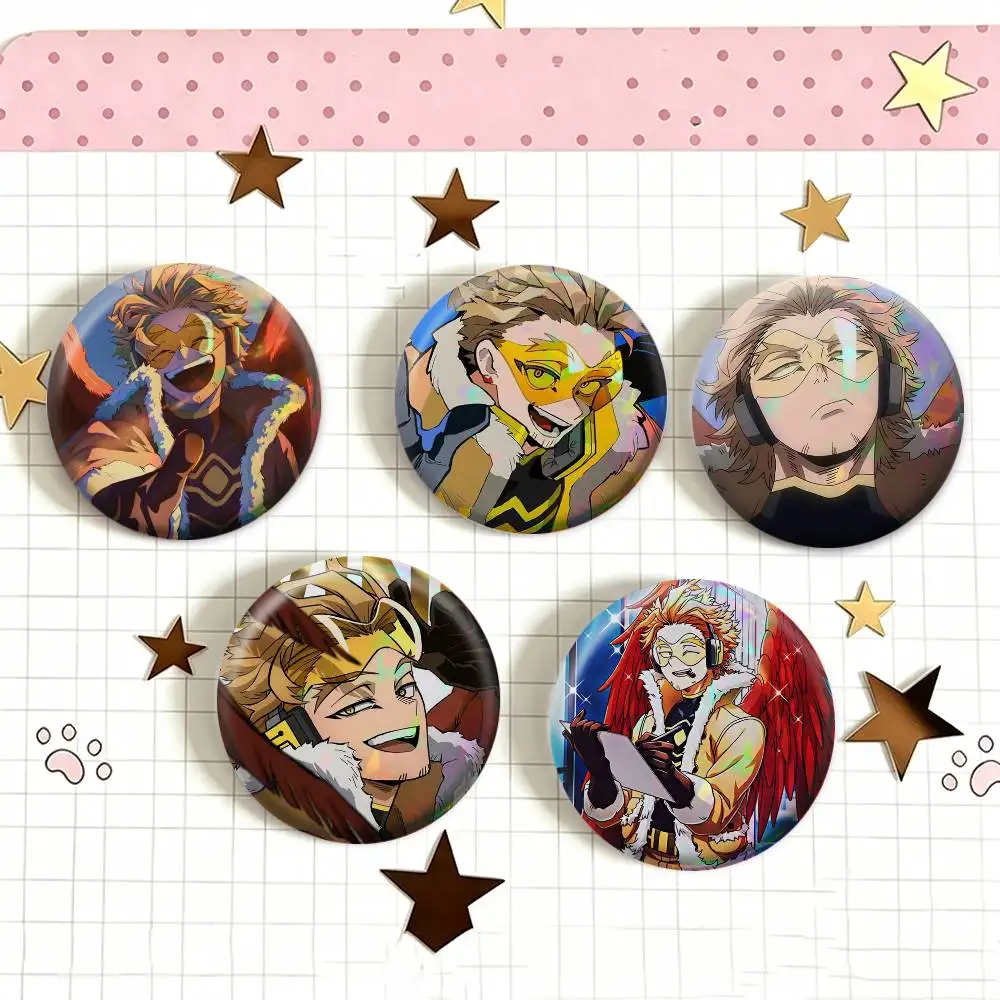 My H-Hero Anime Hawks   Badge 25 32 44 58 75 mm Round Fans Collect Friends Gifts Brooch Souvenir