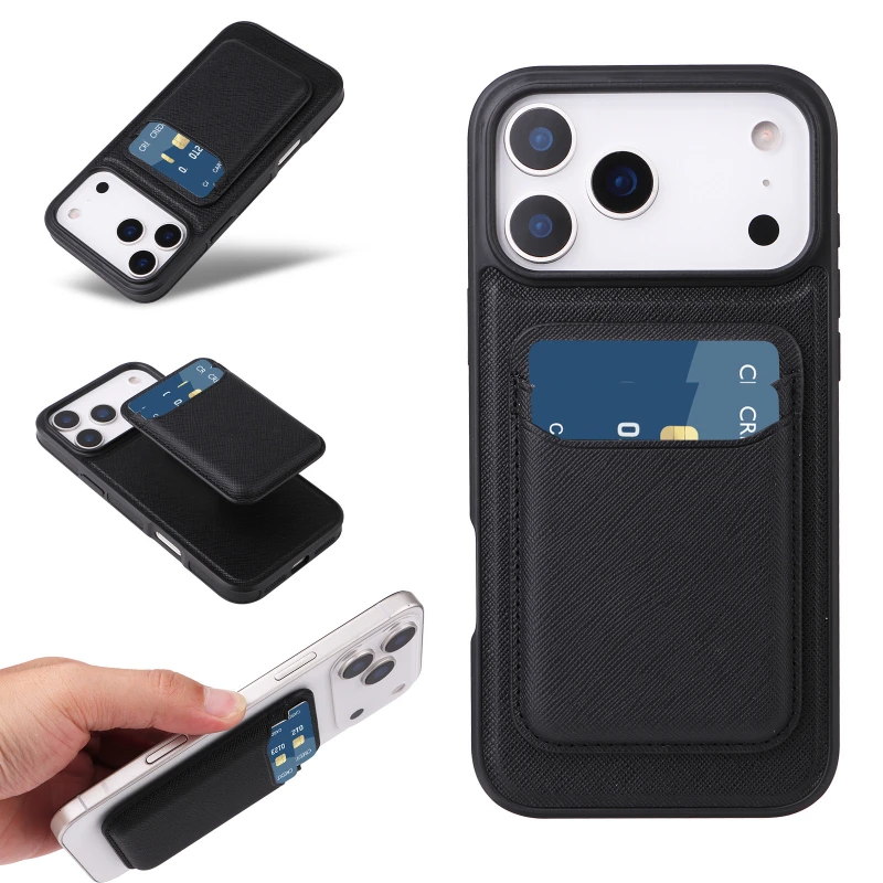 Stark magnetische Leder-Geldbörse für iPhone 18 17 16 15 14 Pro Max Samsung für MagSafe MacSafe Kartenhalter Handytasche Zubehör