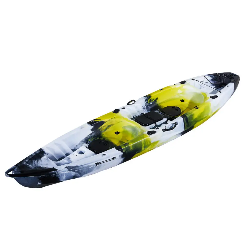 Tandem Sit‑On‑Top Hard‑Shell Kayak Kuer 2‑Person 3.1‑4m For Ocean Freshwater Fishing Paddling
