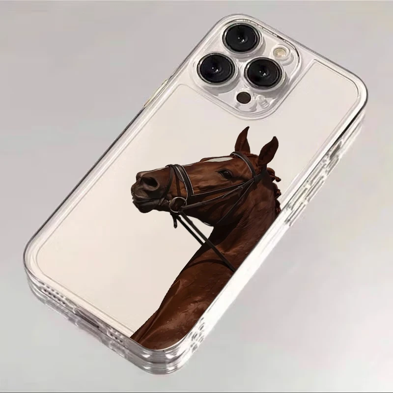 Animal Horse Soft Phone Cover Case for iPhone 17 Pro Max 12 Mini 14 Plus XR 15 Air 16 11 17e XS Max 13 Pro view 3