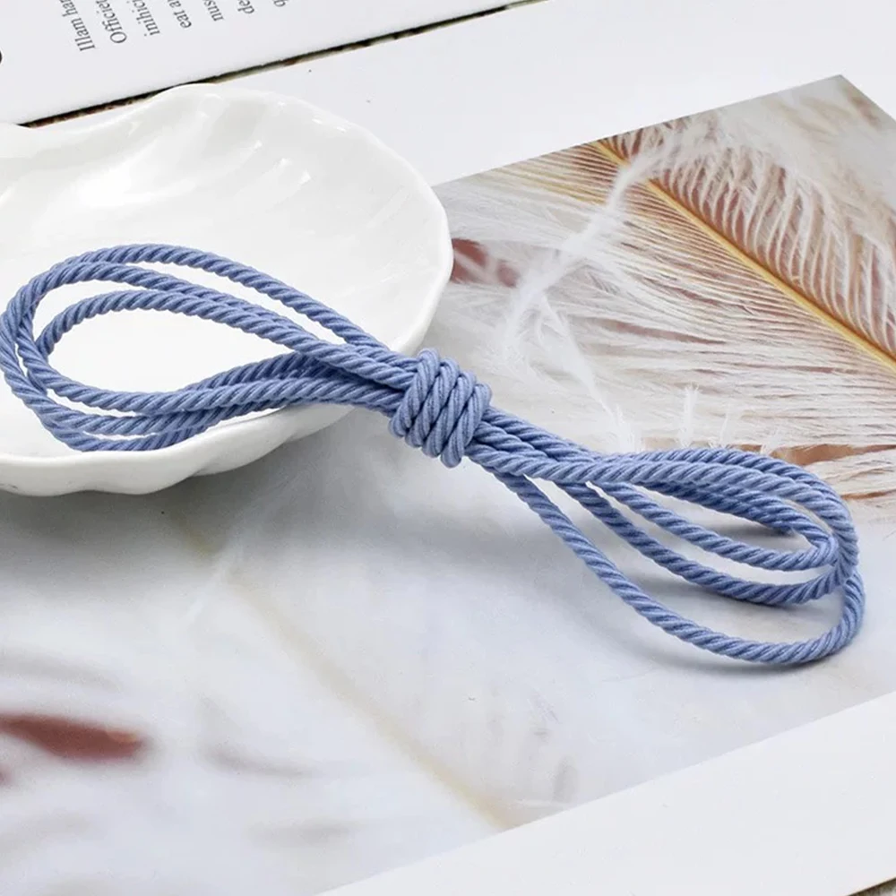 5M/Lot 2.5mm Elastic Rope Braided Elastic Band Rubber String for DIY Hair Accessories Headband Jewelry Making Sewing Supplies view 2