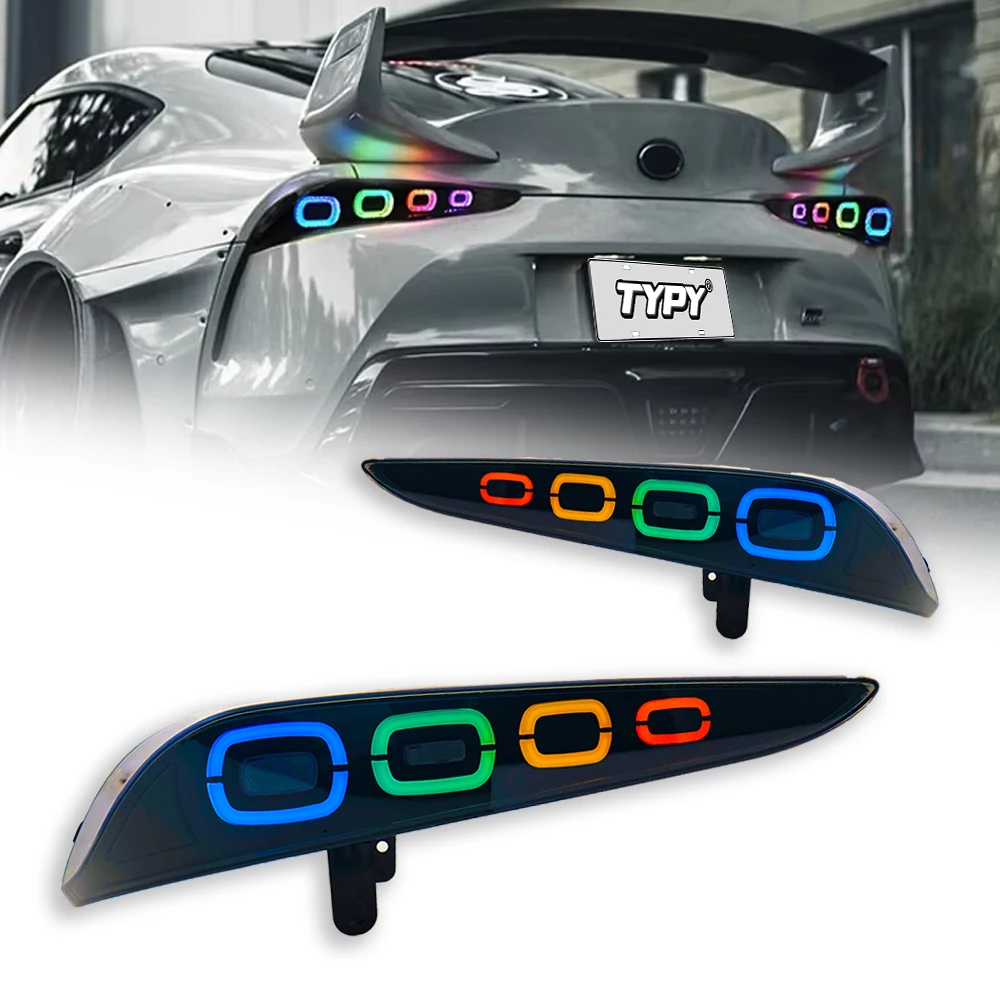 Dynamic Turn Signal Tail Lamp Automotive Accessories Upgrade Modified New LED For Toyota Supra RGB 2018-2023 Taillights