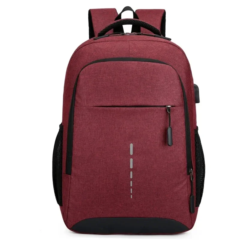 Tas sekolah ransel Laptop pria, tas sekolah ransel Laptop perjalanan kapasitas besar, ransel perjalanan kasual, pengisian daya USB, tas ransel tahan air pria klasik