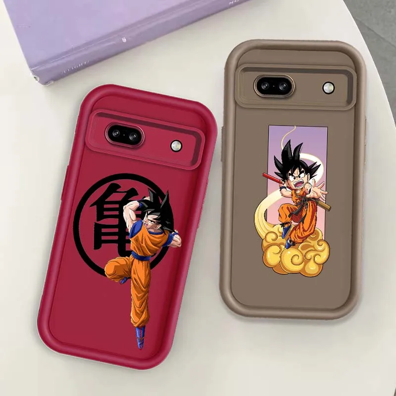 Casing Handphone Kartun Lucu D-Dragon Balls Goku Untuk Google Pixel 9 8 7 8A 7A Pro XL Eye Ladder