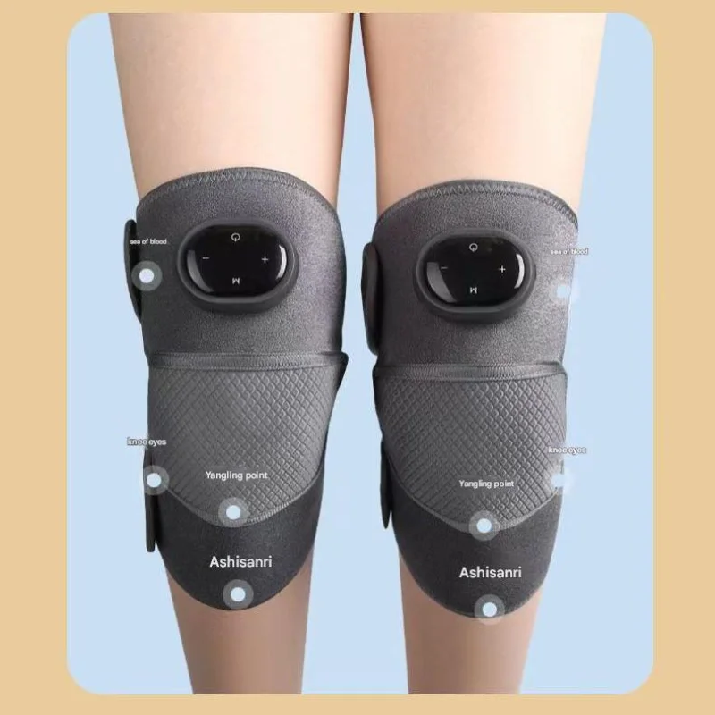 

3-в-1 USB-перезаряжаемый наколенник с подогревом и аккумулятором 1800 мАч, регулируемый нагрев и вибрационный массаж для колен, плеч, локтей Pai