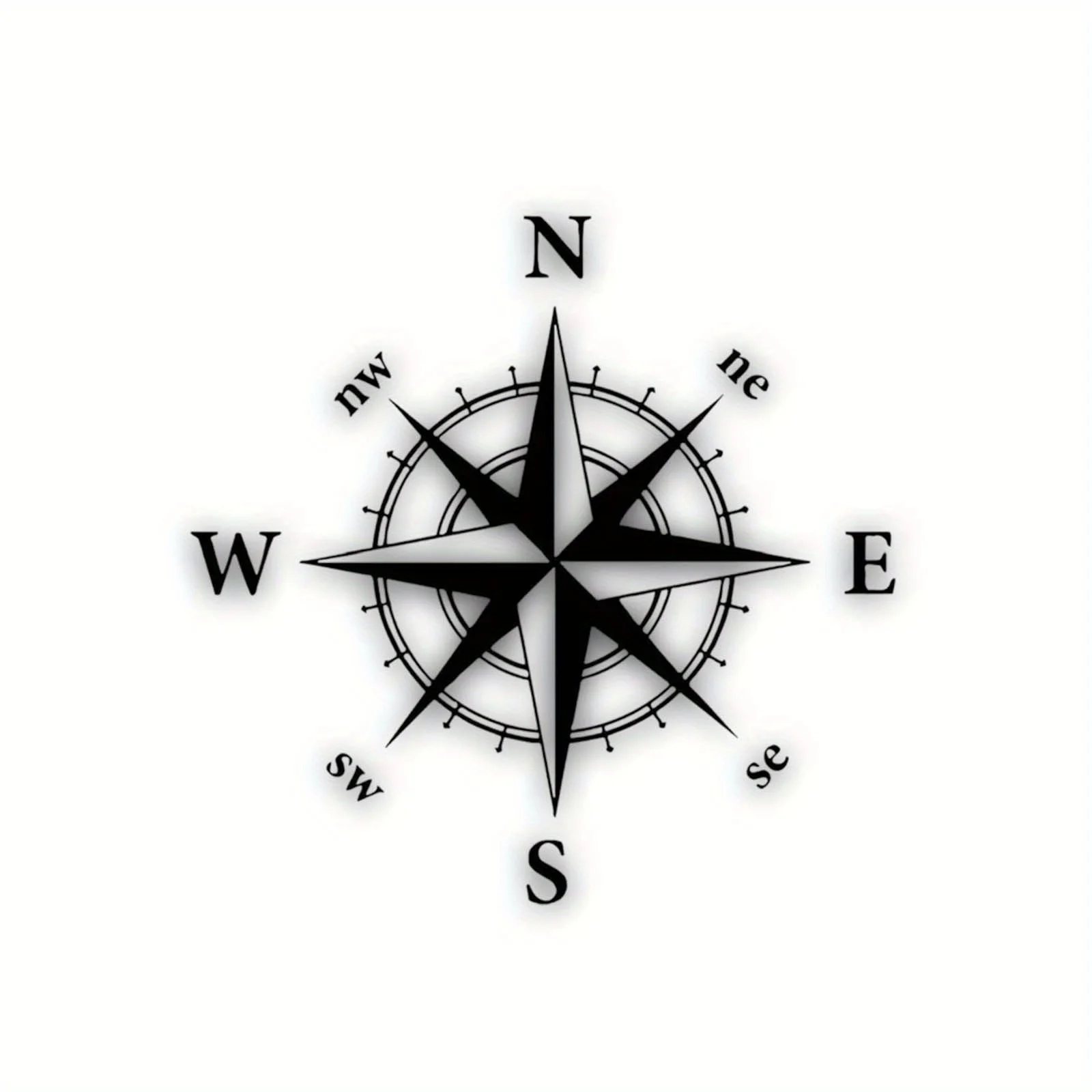 

4 шт./компл. автомобильная наклейка с компасом, привлекательный навигационный дизайн, модный аксессуар для автодекора