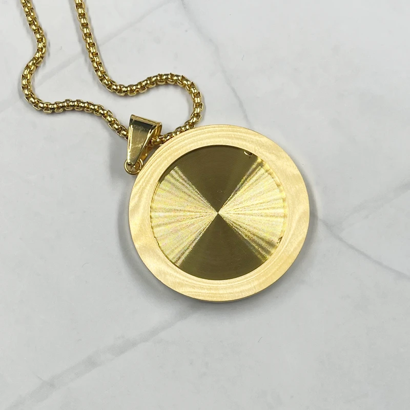 Rrhinestone Bangladesh India Middle East Muslim Islam Ala Religious Jewelry Pendant Men\'s Necklace Gold color Necklaces