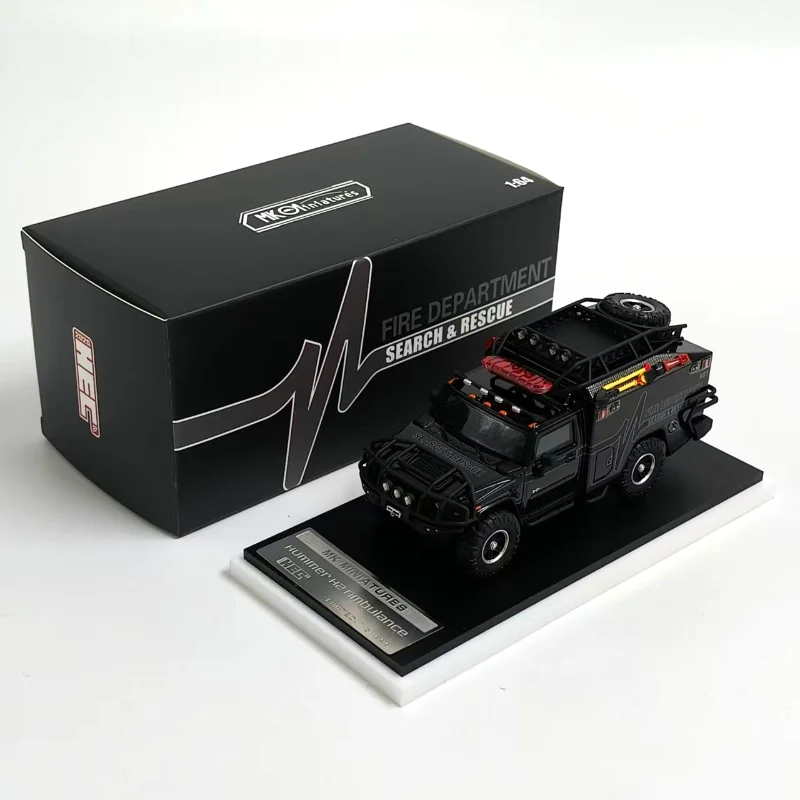 mk-1-64-hummer-h2-ambulanza-in-edizione-limitata-versione-nera-modello-di-auto-in-lega-collezione-di-modellini-ornamento-da-scrivania-giocattolo-per-ragazzi
