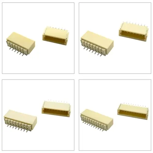 Kit de conectores JST SH1.0 SMT, cabezal Jst de 1mm de paso, conector JST 134 piezas, cabezal de ángulo recto de JST-SH (SH1.0-SMT-R/A)