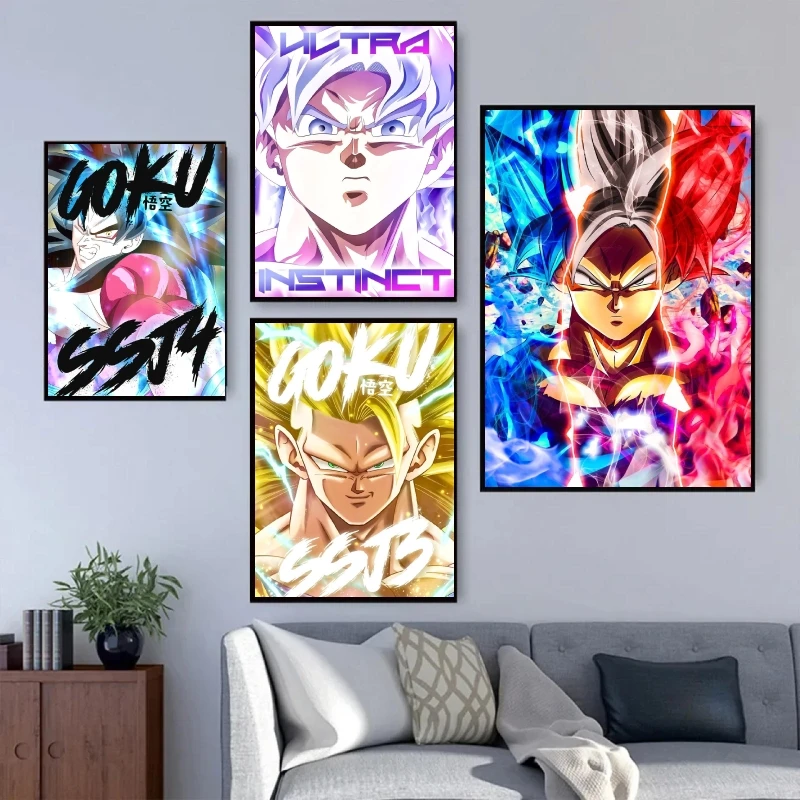 

Canvas Hd Prints Dragon Ball Goku Living Room Aesthetic Poster Decor Gifts Modern Home Modular Painting Decorative Cartoon Retro