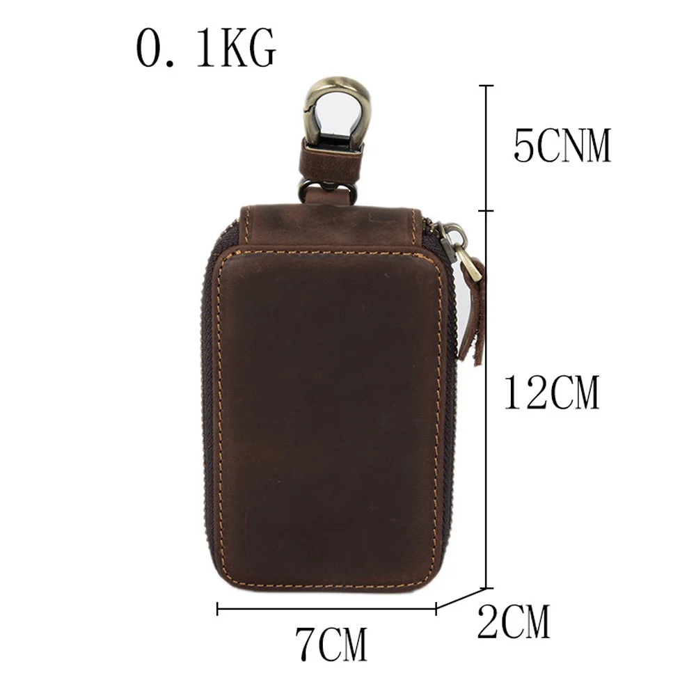 Vintage Leder Schlüsselhalter Echtes Leder Autoschlüsselhalter Leder Schlüsselmappe Herren Haushälterin Damen – Detail 4