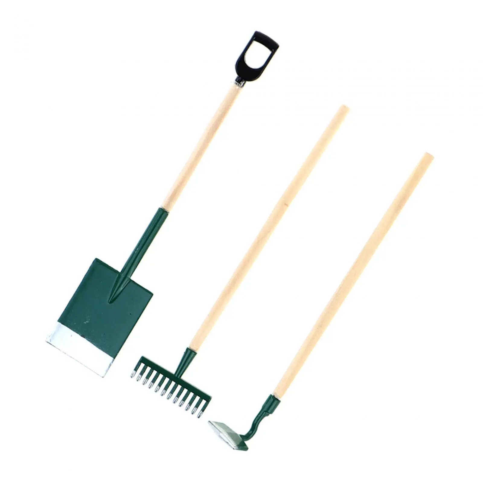 Outils de jardinage pour maison de poupée 1/12, 3 pièces, accessoires de jardin miniatures pour maison de poupée