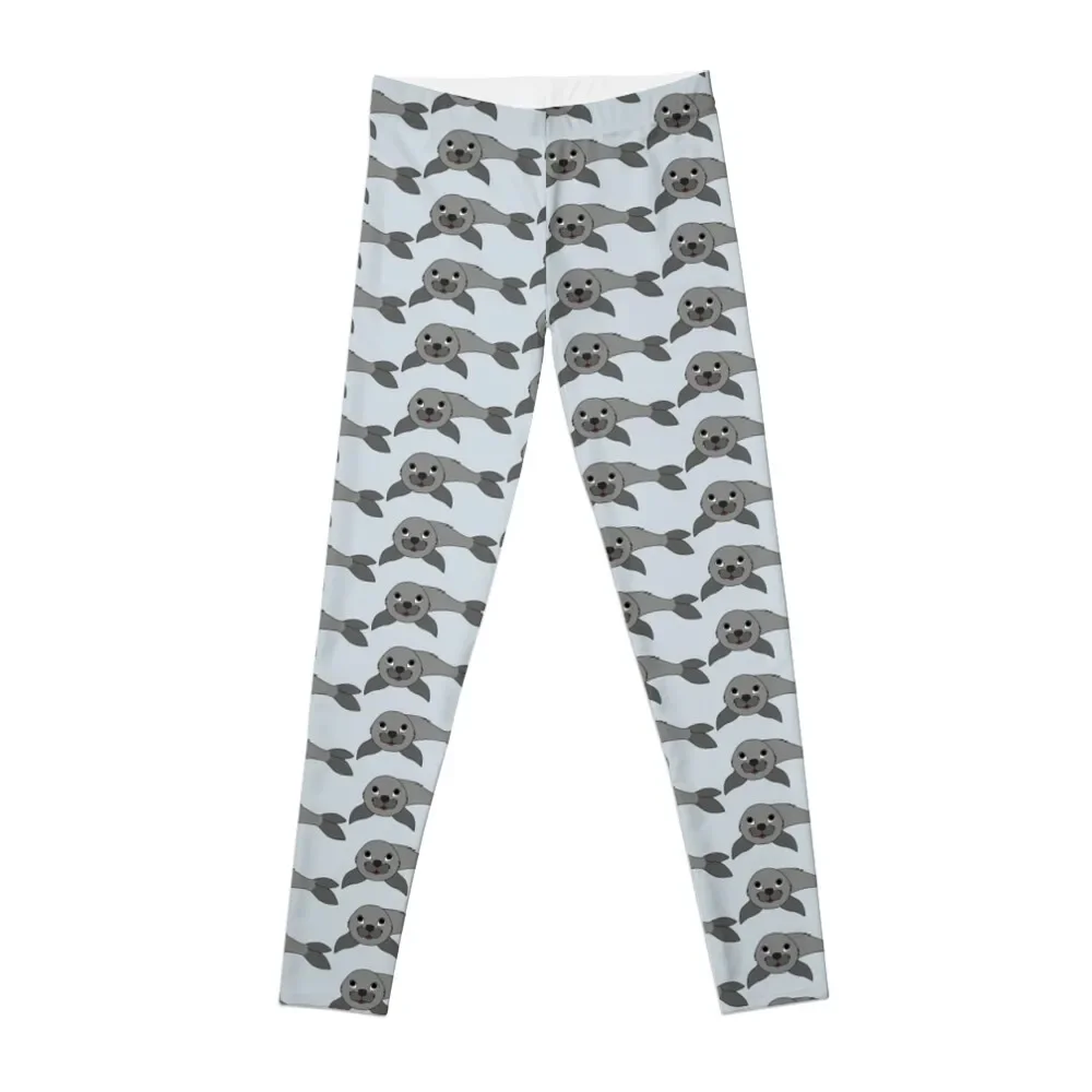 

Gray Baby Seal Leggings Fitness clothing legging pants raises butt sporty woman gym Womens Leggings