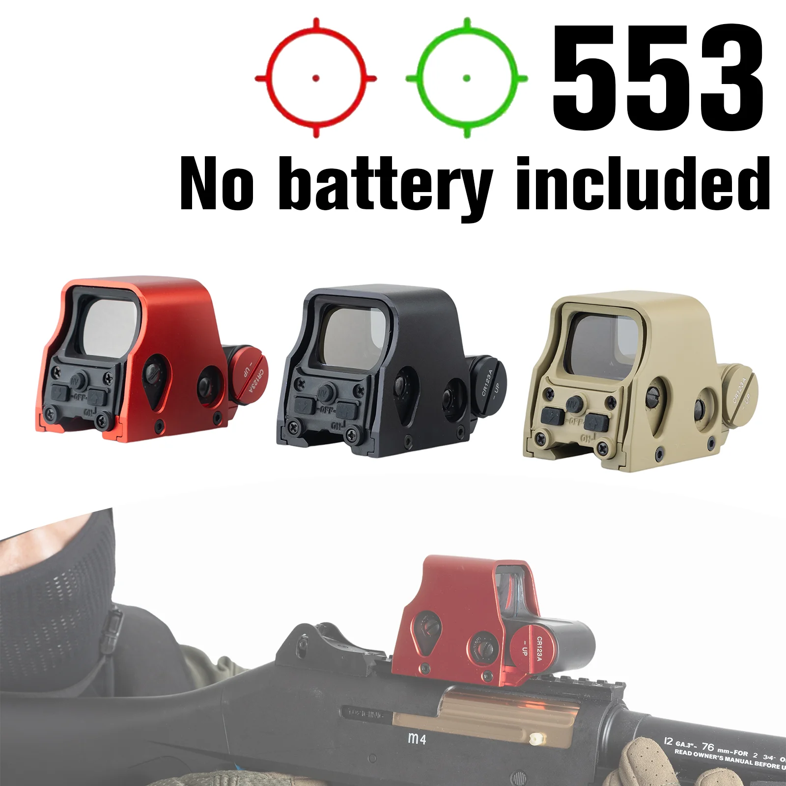 Eotech التكتيكية 552 553 558 ريد دوت المجسم البصر G33 G45 نطاق 3X المكبر بندقية الصيد نطاق الادسنس البصريات Picatinny #2