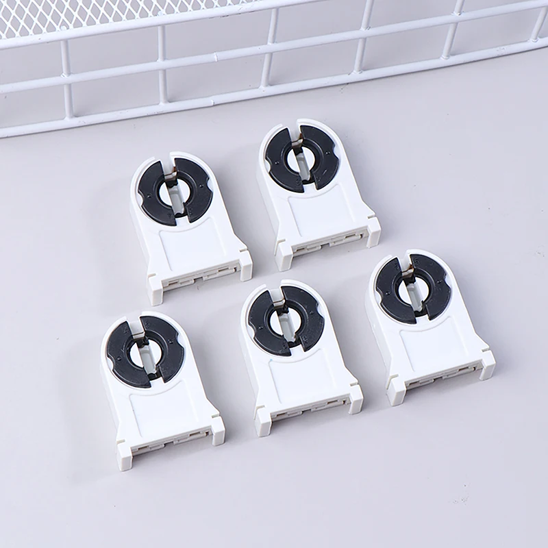 New【5Pcs T8/G13 Fluorescent Lamp Holder Heat-Resistant Lamp Holder Light Tube Holder Household For Home Office】