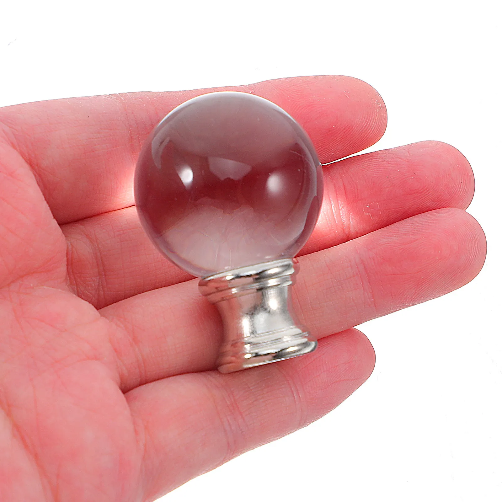 

Clear Glass Lamp Finial Cap Decorative Light Accessories Handblown Lampshade Replacement Easy Install Lighting Fixture Part