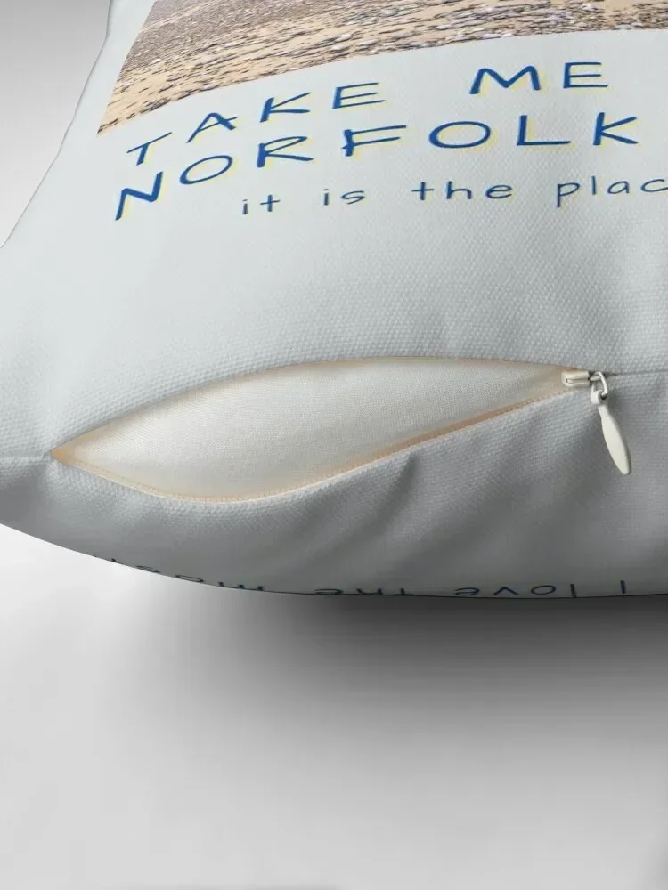 خذني إلى ساحل نورفولك... هو المكان الذي أحبه الأكثر! كرومر رمي وسادة أريكة يغطي وسادة الزخرفية #2