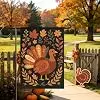 Thanksgiving Turkey Garden Flag 12×18 Inch Maple Leaf Harvest Yard Flag llz
