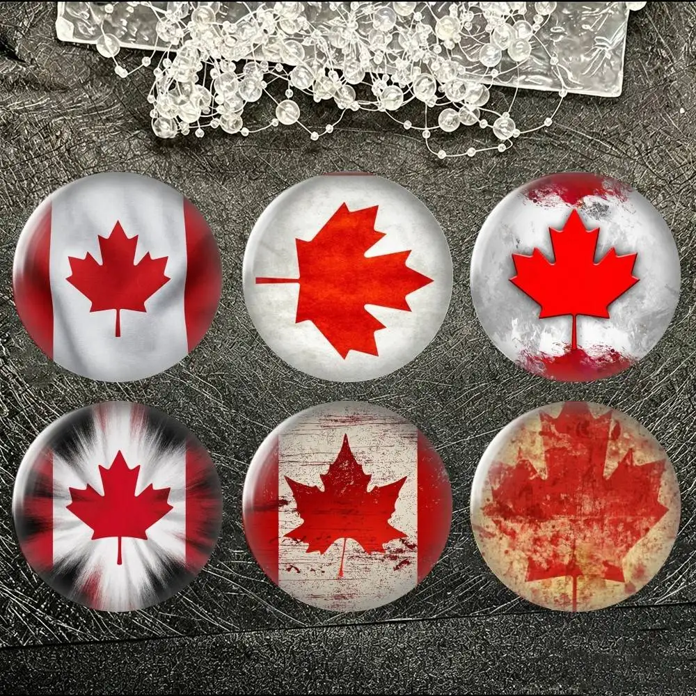 Canada Flag Aesthetics  Tin badges in 25/32/44/58/75mm, brooch pins for accessories & gifts,Souvenir.